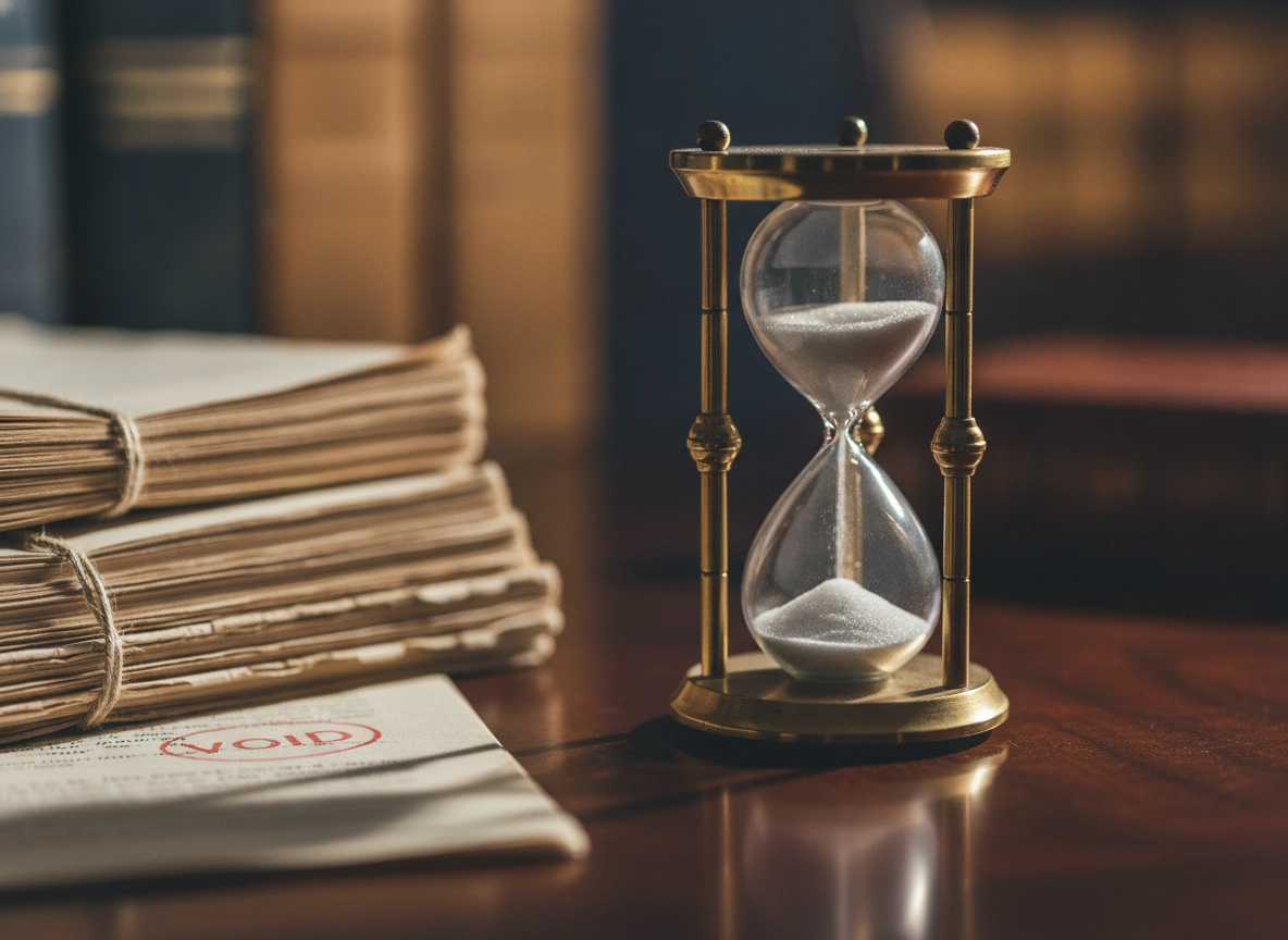 An hourglass next to legal documents, highlighting Supreme Court SLP procedure.