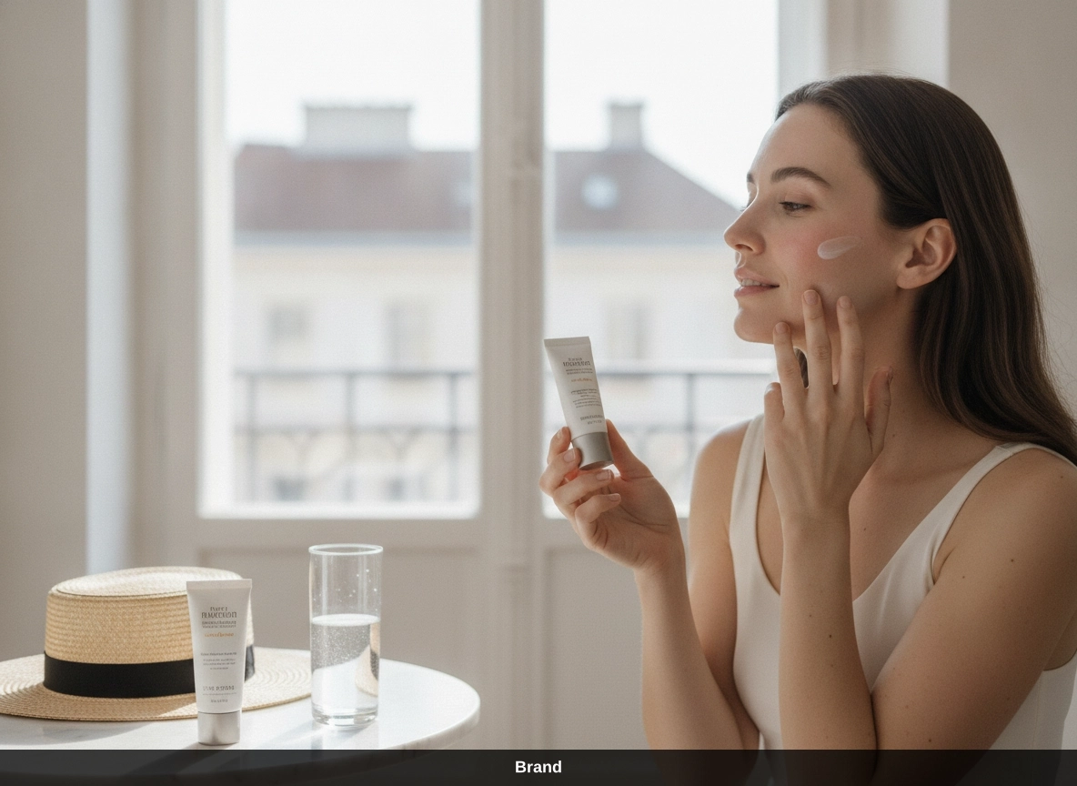 Frau trägt Pflege nach Microneedling in Wien auf für bessere Hautregeneration und Kollagenaufbau.
