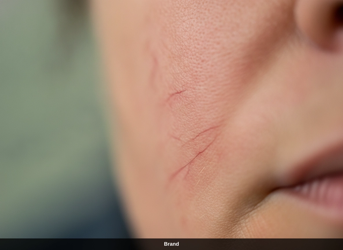 Nahaufnahme geröteter Haut mit Äderchen: Microneedling Risiken bei Rosazea.