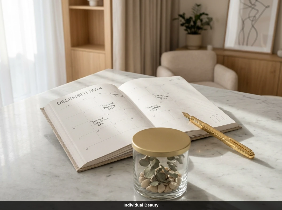 Planung von Microneedling Erfahrungen in Wien mit Kalender und Stift.