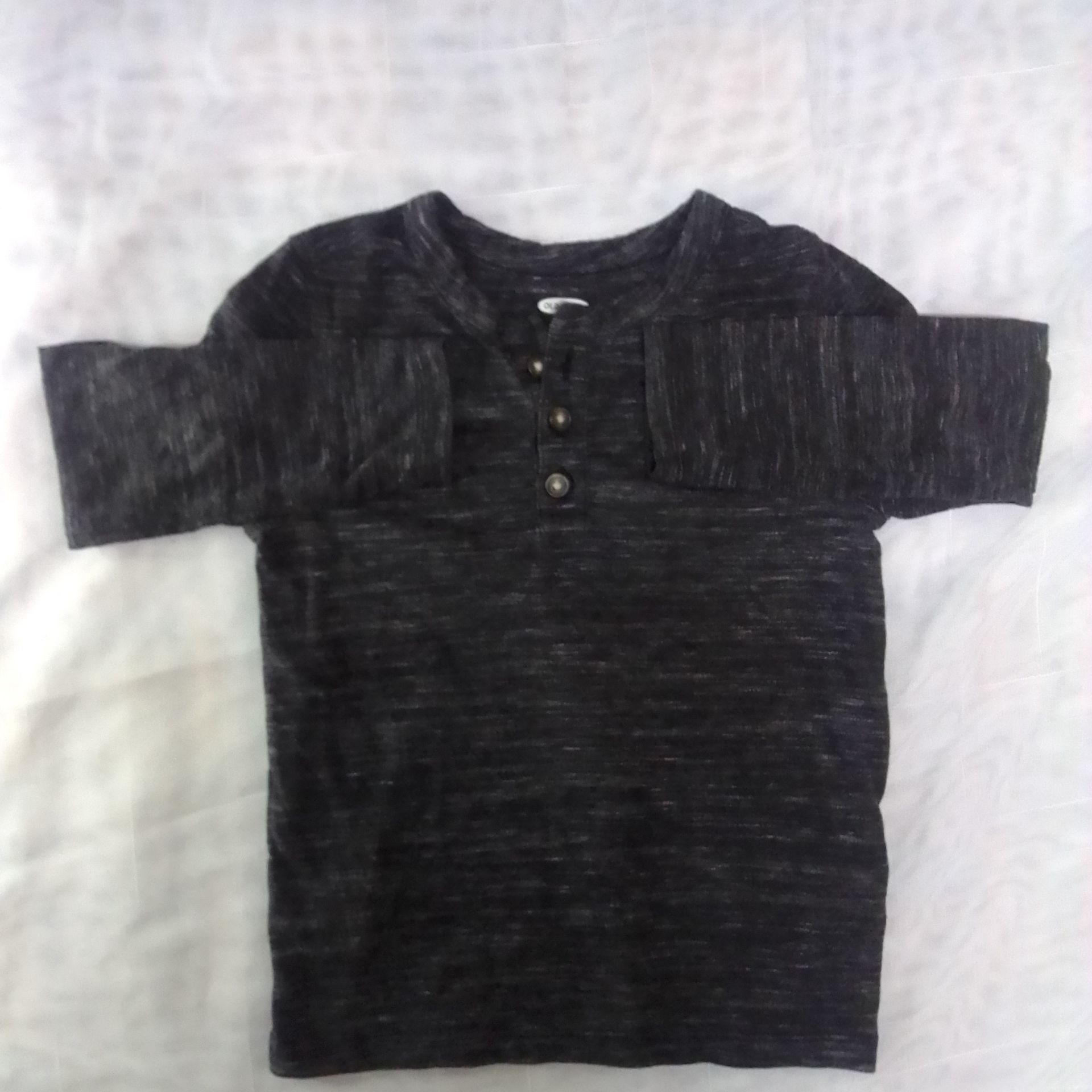 Marled Henley Long-Sleeve T-shirt - Image 1