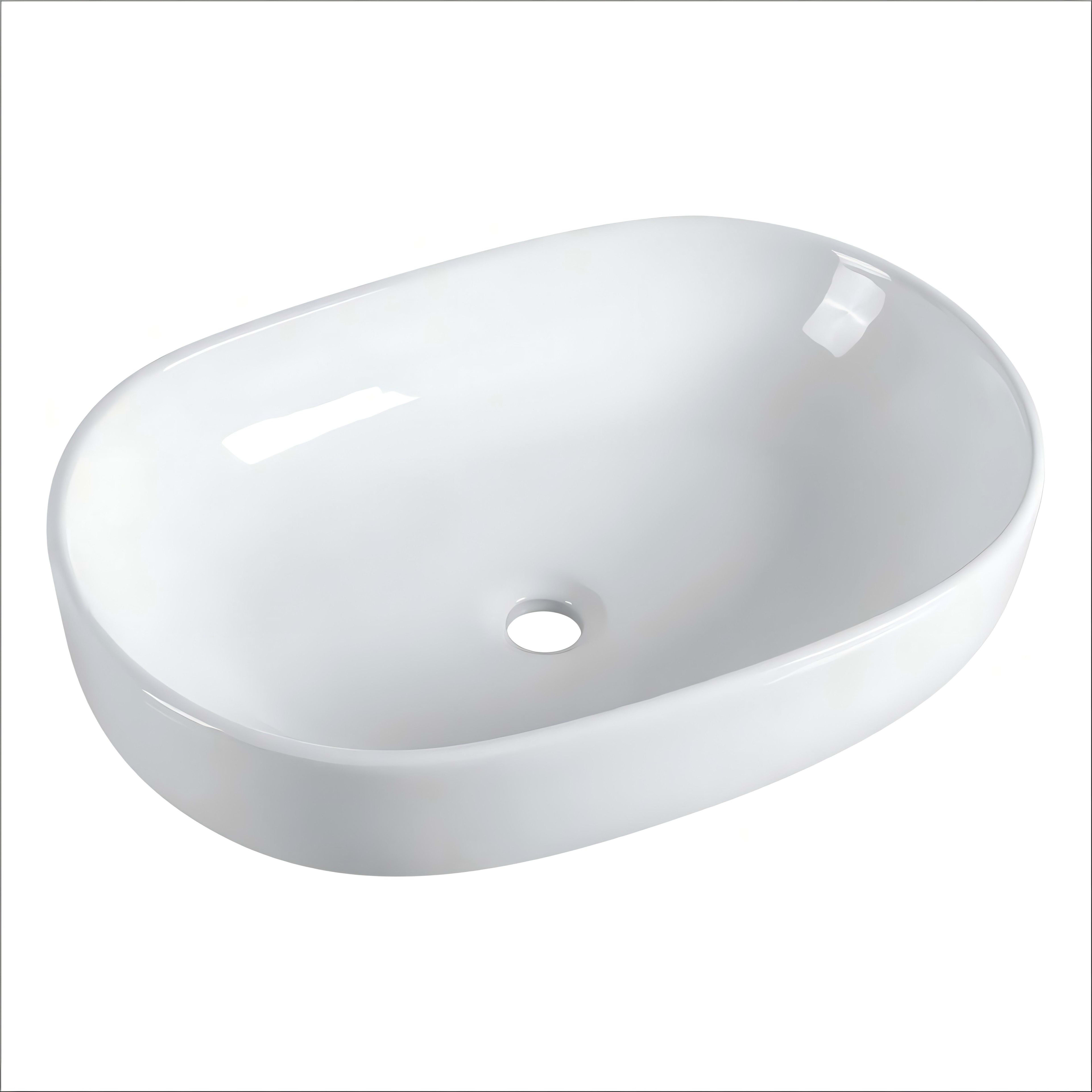 UMYWALKA NABLATOWA VITA 60X42,5 CM OWALNA WHITE