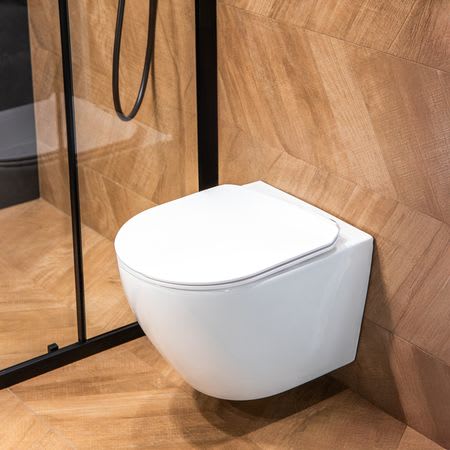 SOME INTERNO MISKA WC WISZĄCA BEZRANTOWA Z DESKĄ WOLNOOPADAJĄCĄ 490 BIAŁY POŁYSK TW-1401