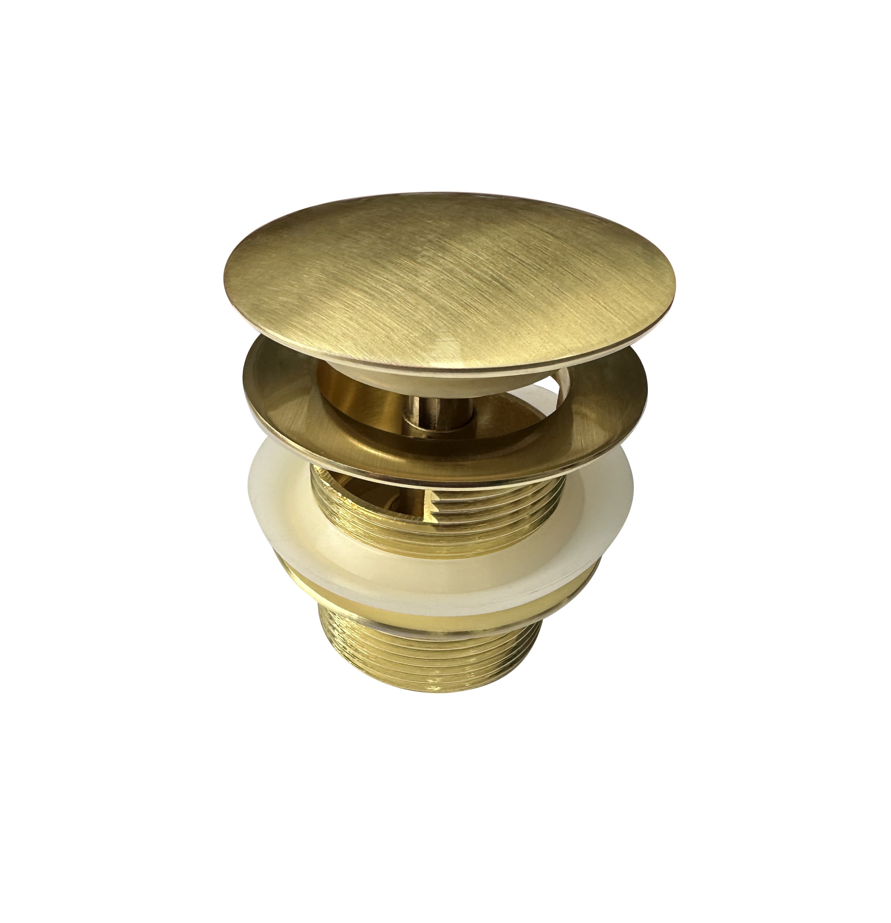 KOREK KLIK-KLAK DO WANNY Z PRZELEWEM BRUSHED GOLD