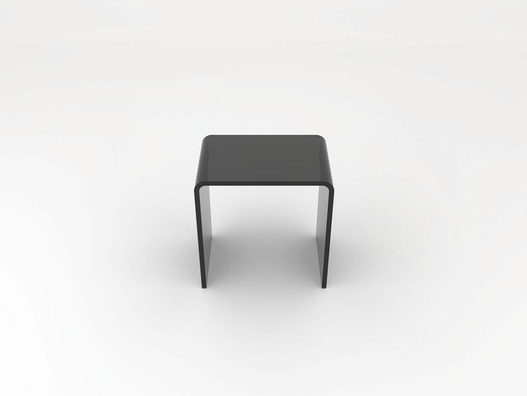 SOME STOŁEK ŁAZIENKOWY Z ŻYWICY 400*300*430 JZ3002T-C SMOKEY BLACK