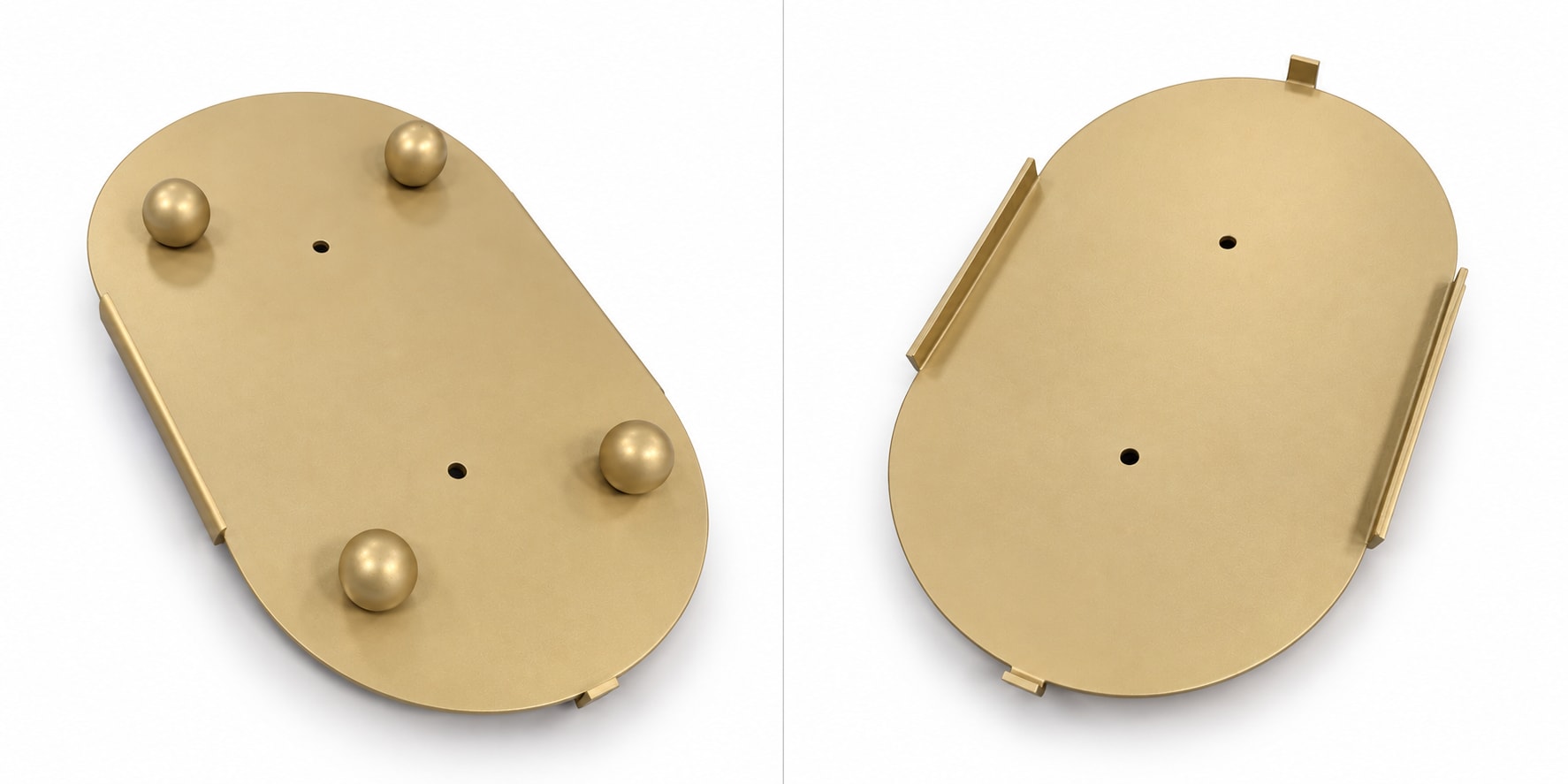 TACKA DEKORACYJNA ZE SPIEKU KWARCOWEGO RITUAL/GOLD 25x15 cm
