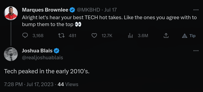 Hot tech takes