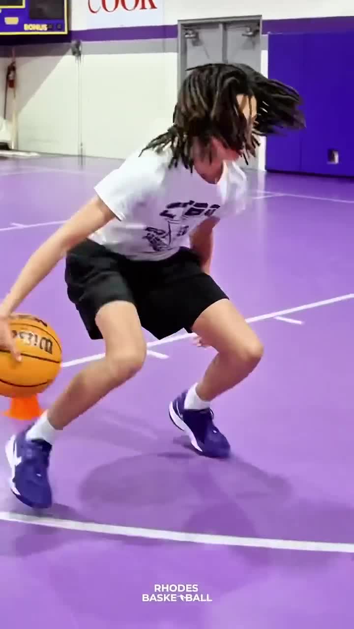 Behind the back and between the legs crossover