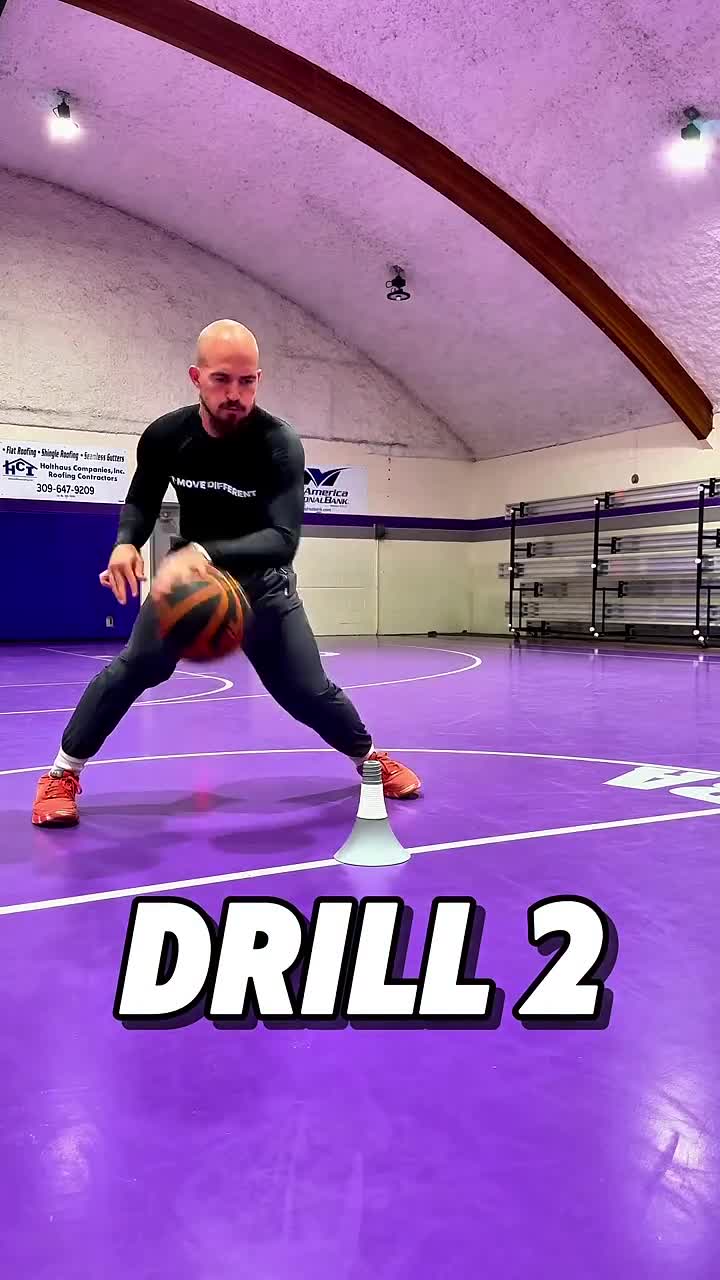 Quick-Twitch Stationary Cone Dribbles