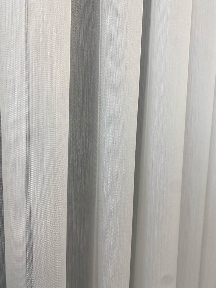 İpek Bambu Kırık Beyaz Tül Perde