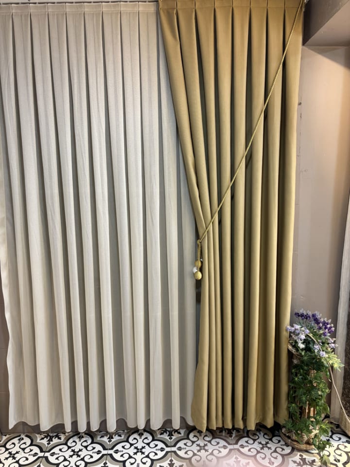 Aksesuar Hediye Keten Fon Perde Sık Pile 80 cm Dikili