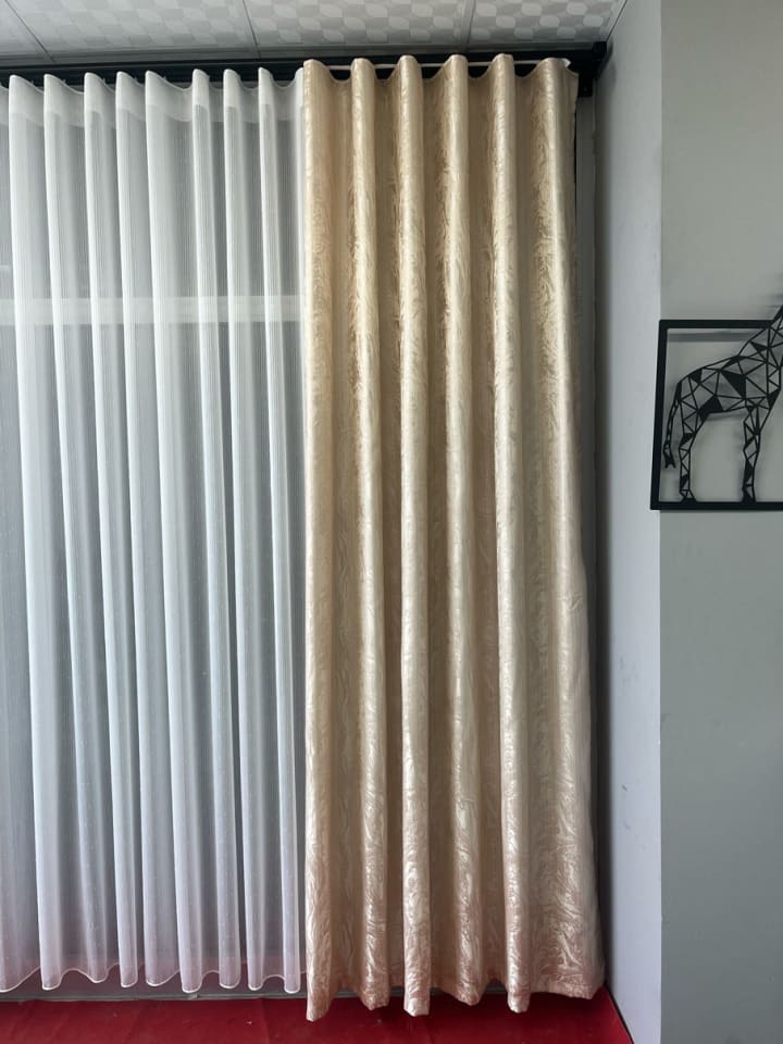 Bade Jakarlı Fon Perde 80 cm Dikili S Pile