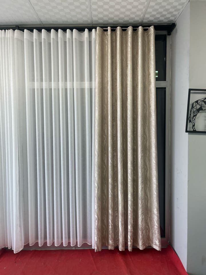 Bade Jakarlı Fon Perde 80 cm Dikili S Pile
