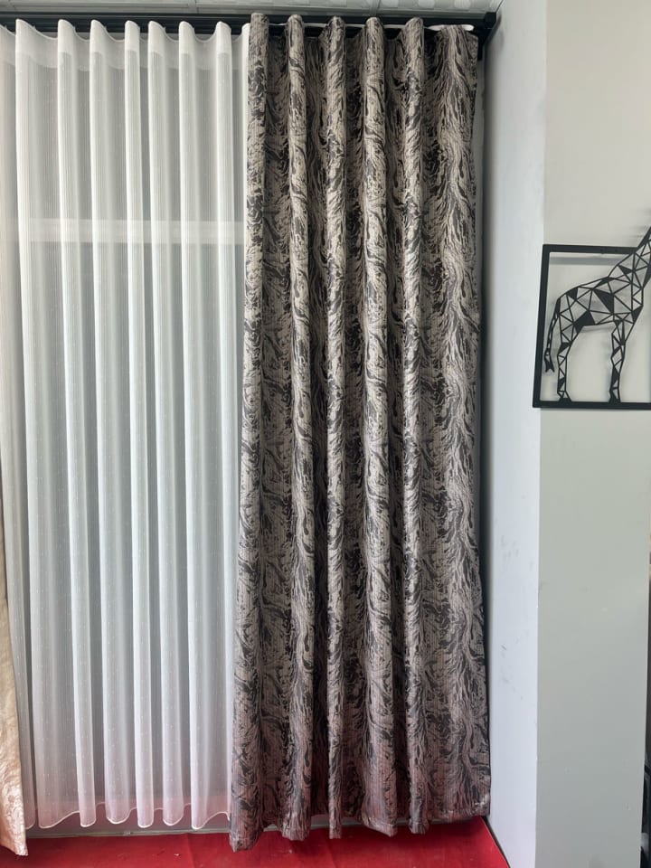 Bade Jakarlı Fon Perde 80 cm Dikili S Pile