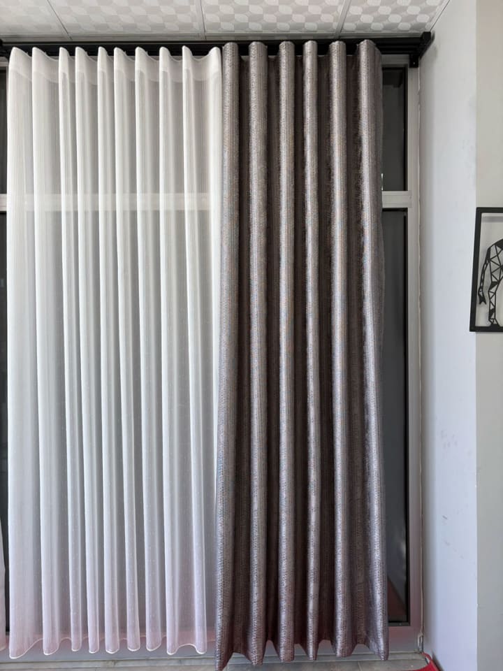 Çağla Jakarlı Fon Perde 80 cm Dikili S Pile