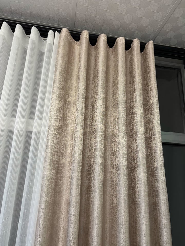 Lina Jakarlı Fon Perde 80 cm Dikili S Pile