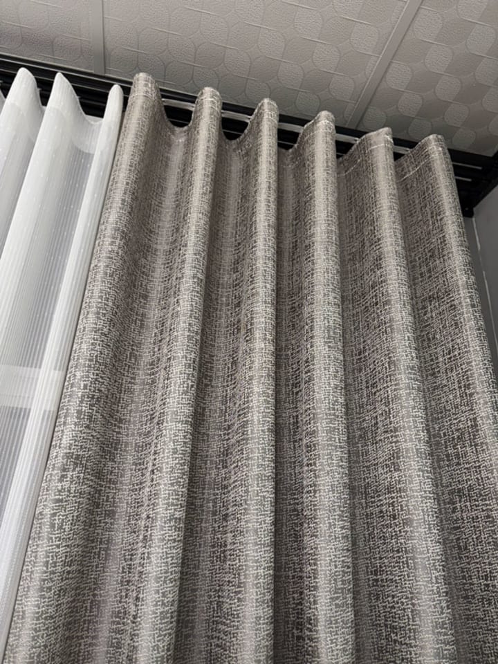 Seyhan Jakarlı Fon Perde 80 cm Dikili S Pile