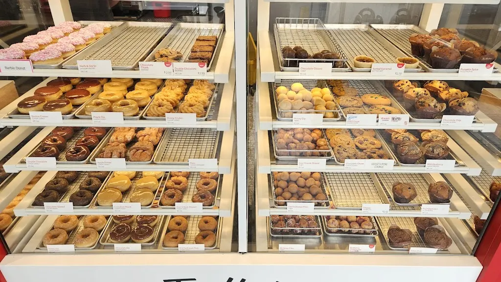 Tim Hortons storefront and interior at 6017 Parkwood Rd, Blackfalds, AB