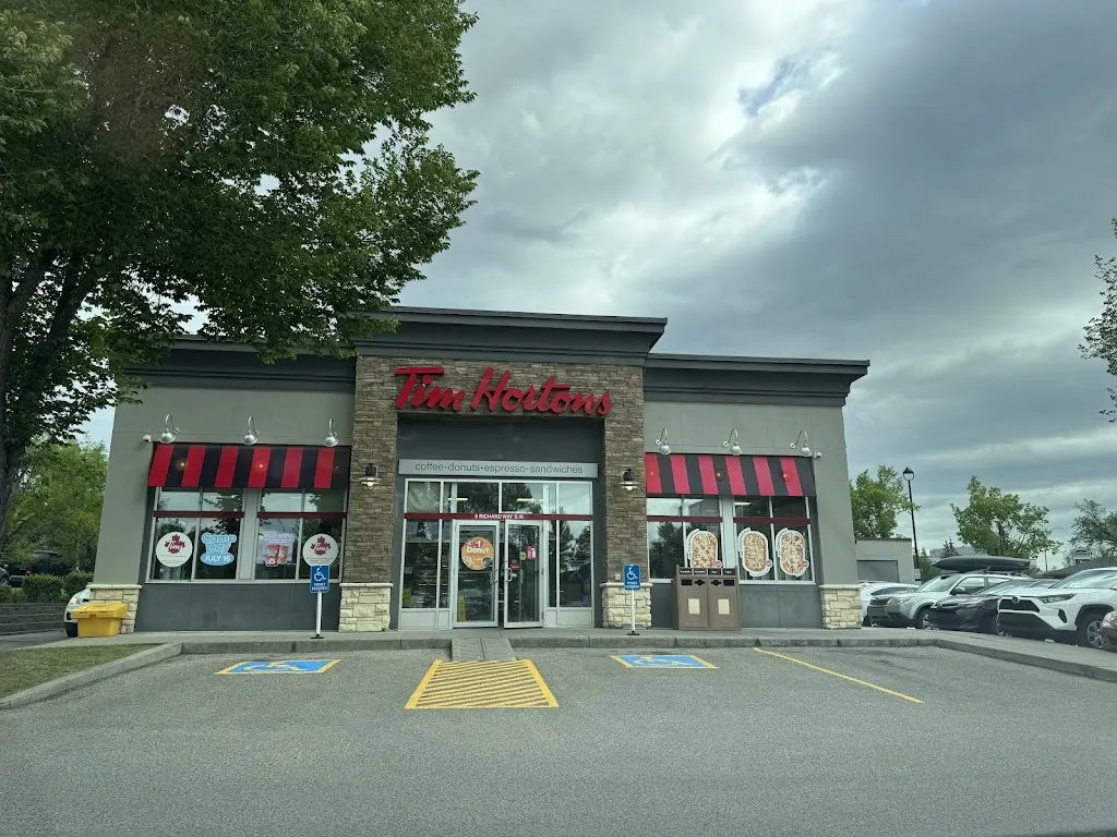 Tim Hortons storefront and interior at 6 Richard Way Sw, Calgary, AB