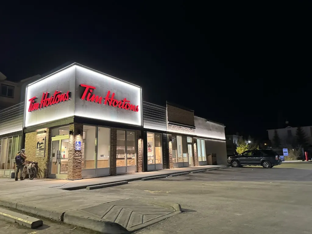 Tim Hortons storefront and interior at 1715 70 Street Se, Calgary, AB