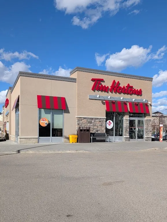Tim Hortons storefront and interior at 3745 17 St Nw, Edmonton, AB
