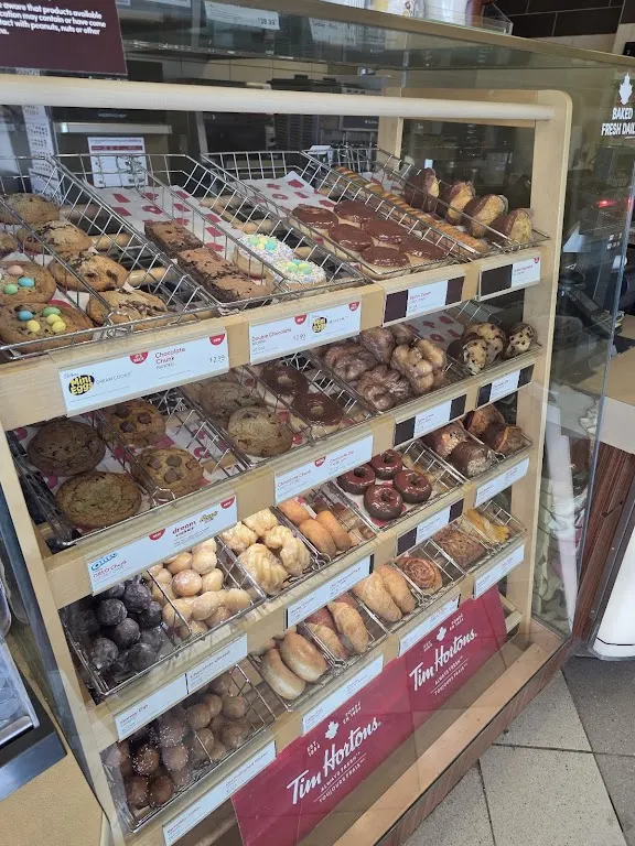 Tim Hortons storefront and interior at 6833 177 St, Edmonton, AB