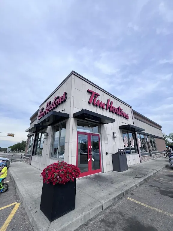 Tim Hortons storefront and interior at 7535 38 Ave Nw, Edmonton, AB