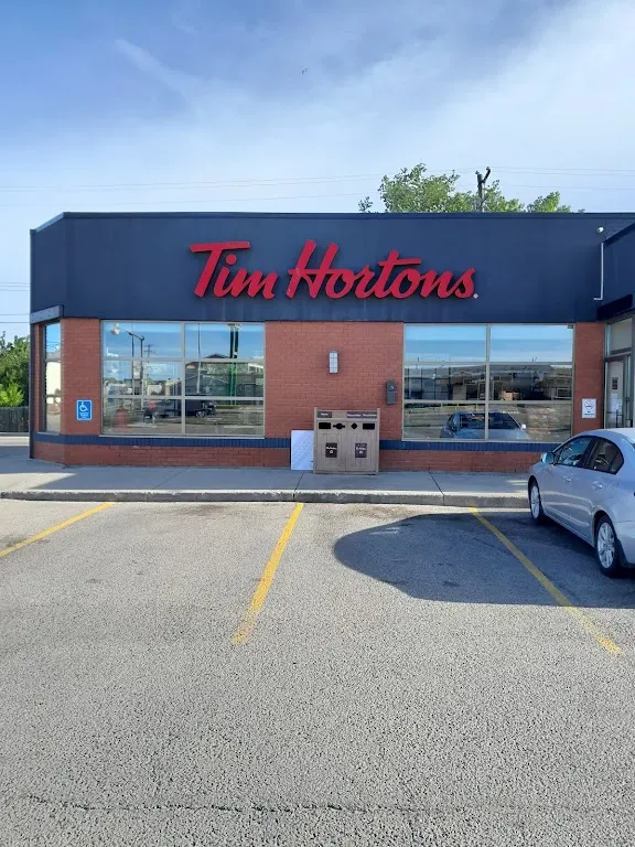 Tim Hortons storefront and interior at 10432 100th Ave, Grande Prairie, AB