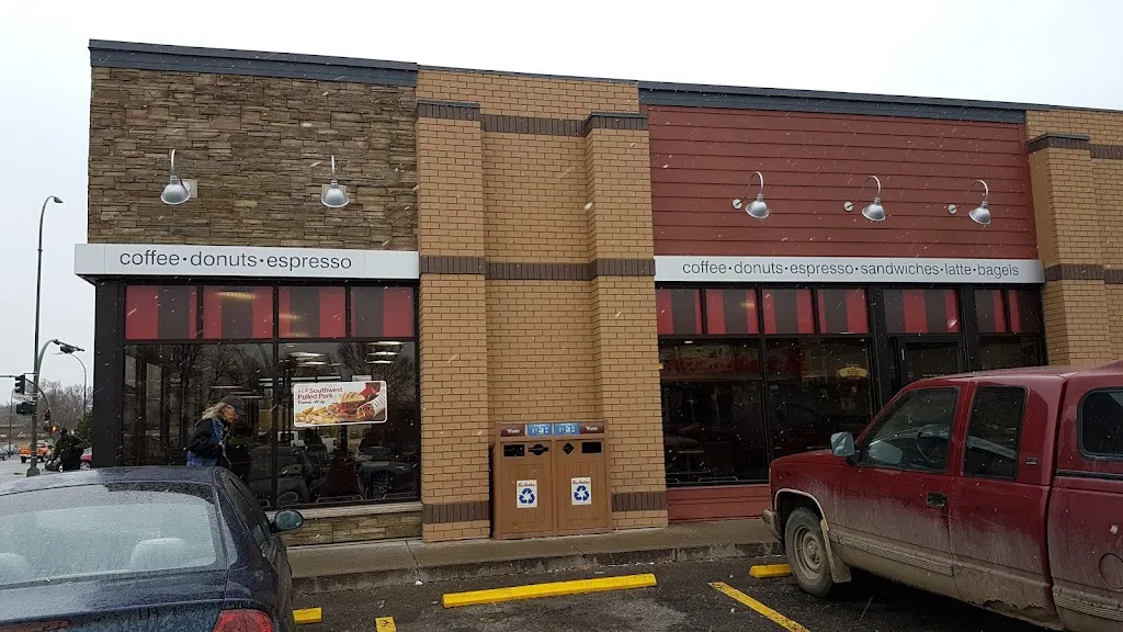 Tim Hortons storefront and interior at 425 13th St North, Lethbridge, AB