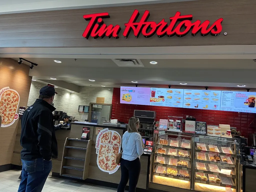 Tim Hortons storefront and interior at 501- 1 Avenue South Park Place Shopping Center, Lethbridge, AB