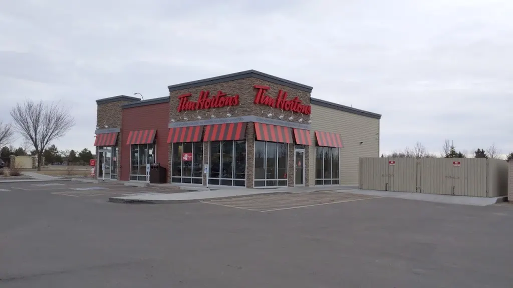 Tim Hortons storefront and interior at 2679 Scenic Drive, North, Lethbridge, AB