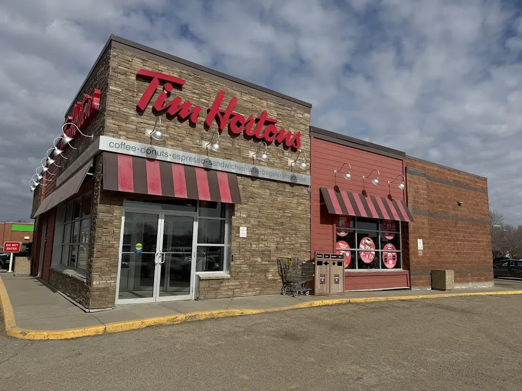 Tim Hortons storefront and interior at 3201 13th Ave Se, Medicine Hat, AB