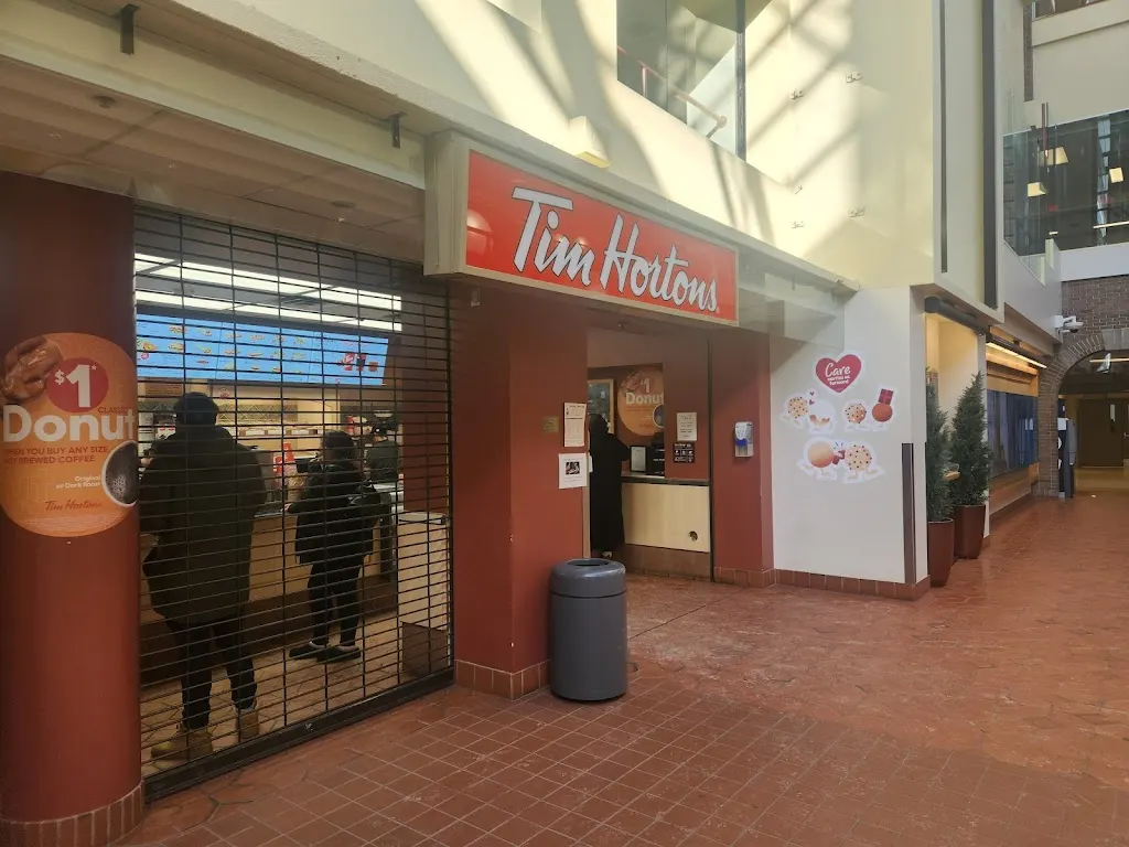 Tim Hortons storefront and interior at Palliser Health Unit, Medicine Hat, AB