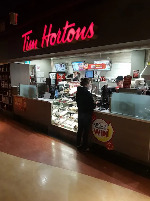 Tim Hortons storefront and interior at 100 Donald Blvd - Red Deer College The Bottling Forum, Red Deer, AB
