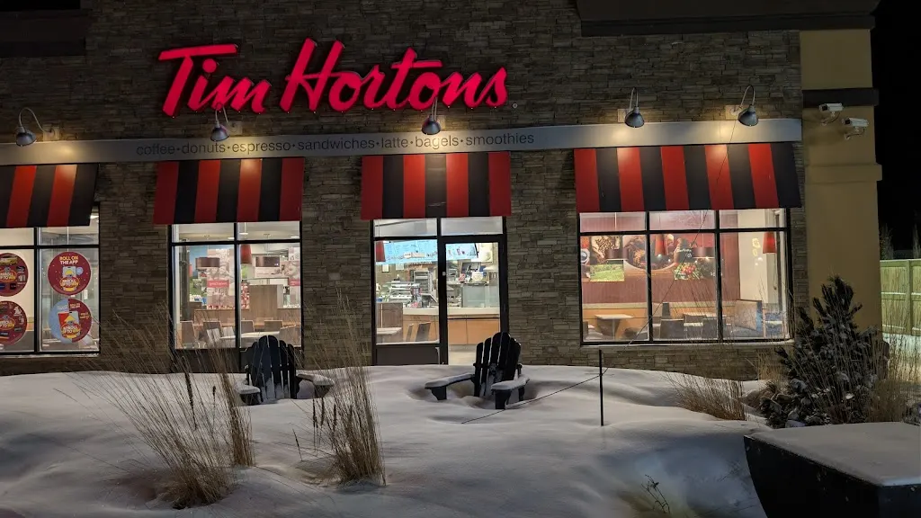 Tim Hortons storefront and interior at 1500 Main St Sw, Slave Lake, AB