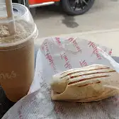 Tim Hortons storefront and interior at 6801 Hwy 16a West, Vegreville, AB