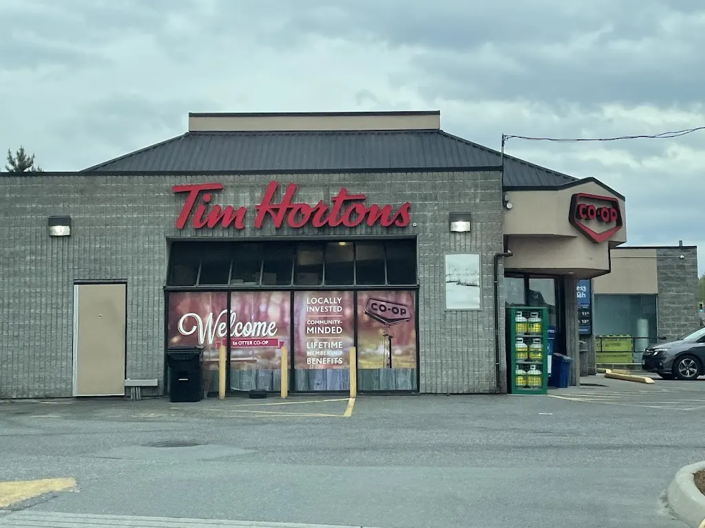 Tim Hortons storefront and interior at 2935 Blue Jay Rd, Abbotsford, BC