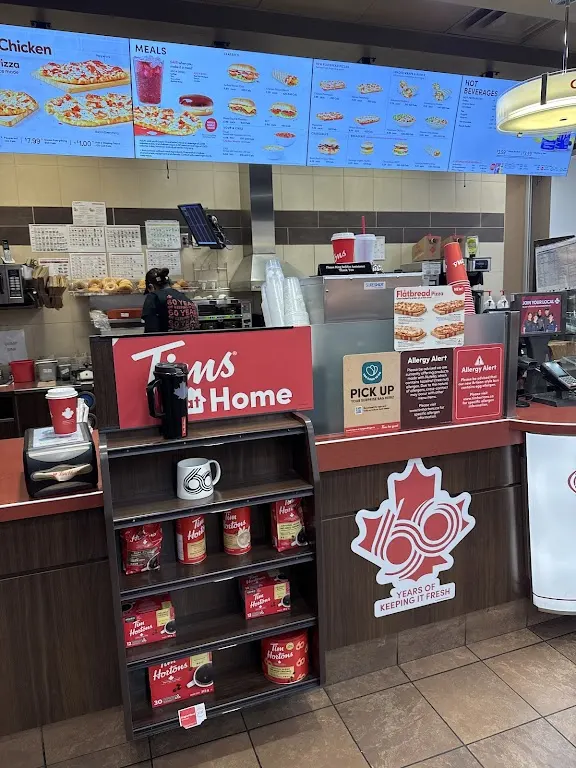 Tim Hortons storefront and interior at 3122 Mt Lehman Rd, Abbotsford, BC