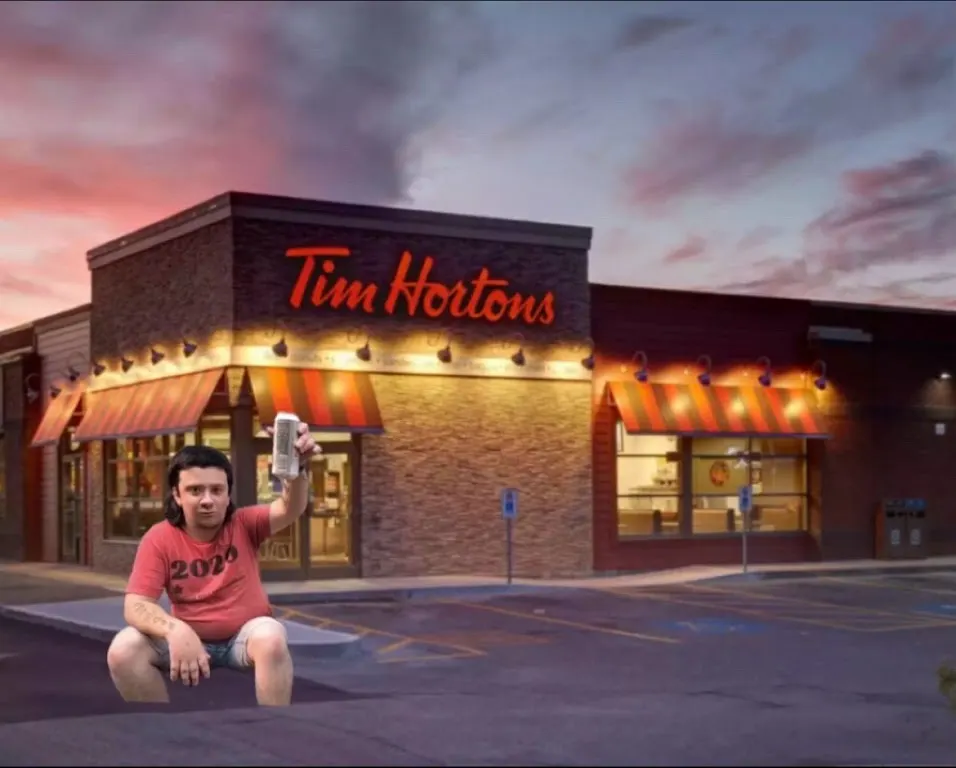 Tim Hortons storefront and interior at 28060 Fraser Highway, Abbotsford, BC
