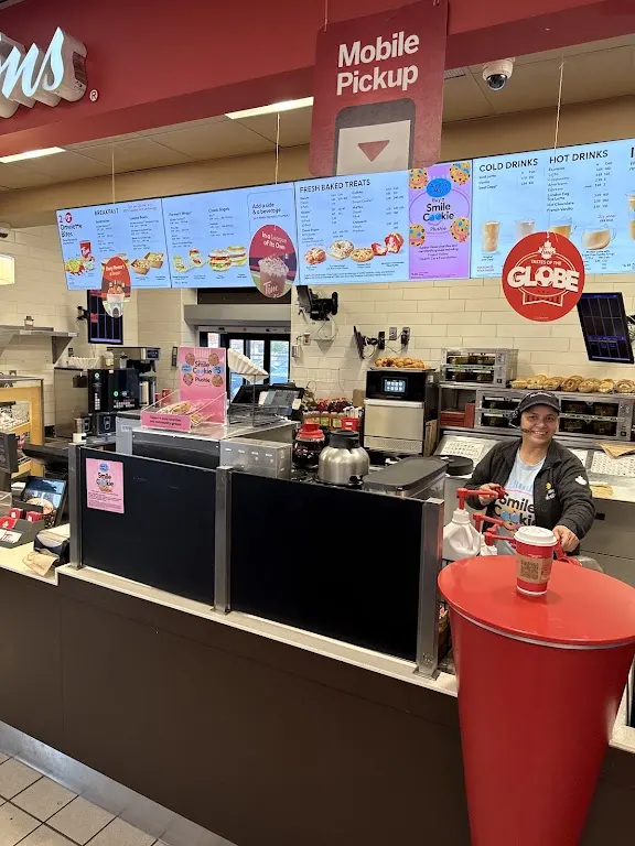 Tim Hortons storefront and interior at 31755 South Fraser Way, Abbotsford, BC