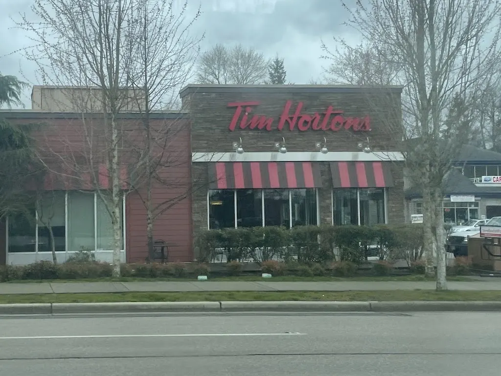Tim Hortons storefront and interior at 6123 Hastings St, Burnaby, BC