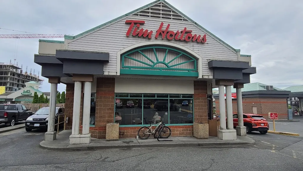 Tim Hortons storefront and interior at 465 Merecroft Rd, Campbell River, BC