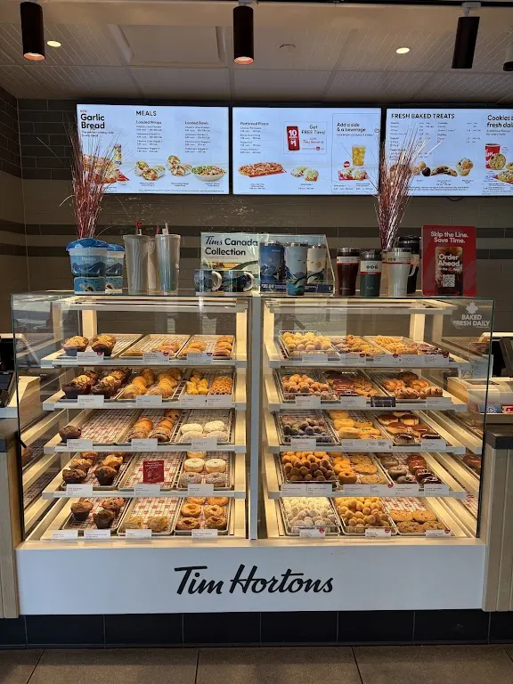 Tim Hortons storefront and interior at 3554 Ryder Hesjedal Way, Colwood, BC