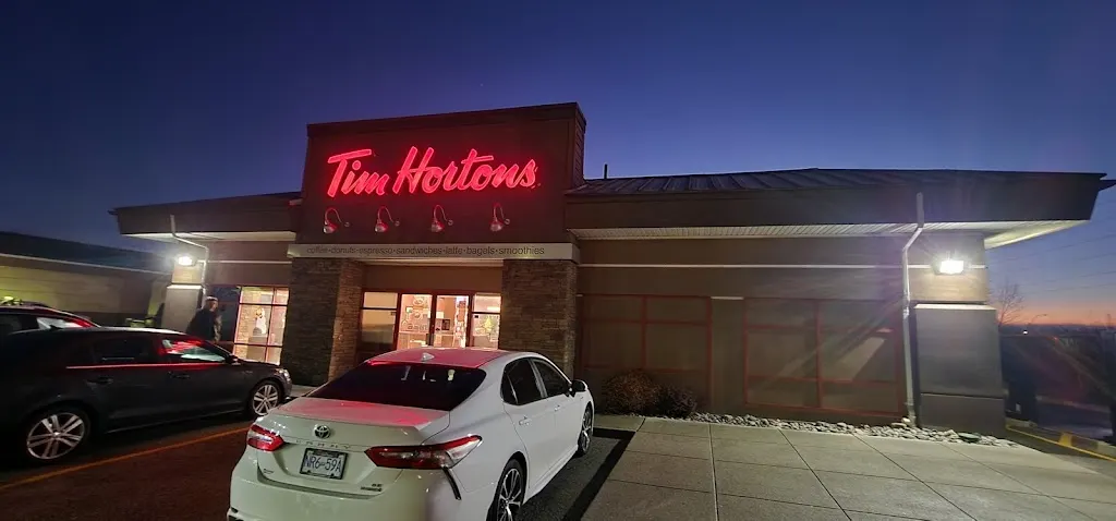 Tim Hortons storefront and interior at 10108 Nordel Court, Delta, BC