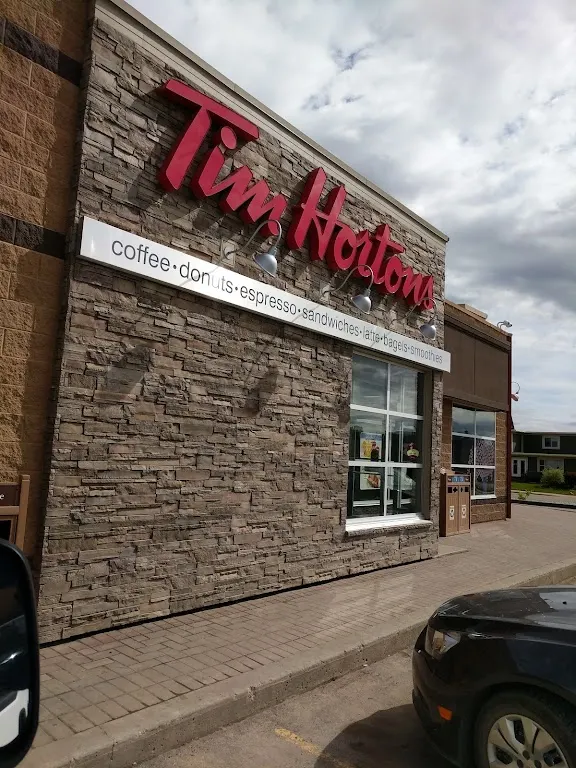 Tim Hortons storefront and interior at 10540 100th St, Fort St John, BC
