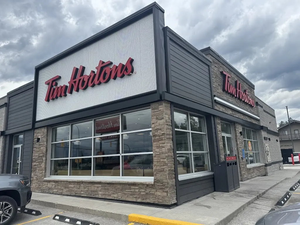 Tim Hortons storefront and interior at 496 Highway 93/95, Invermere, BC