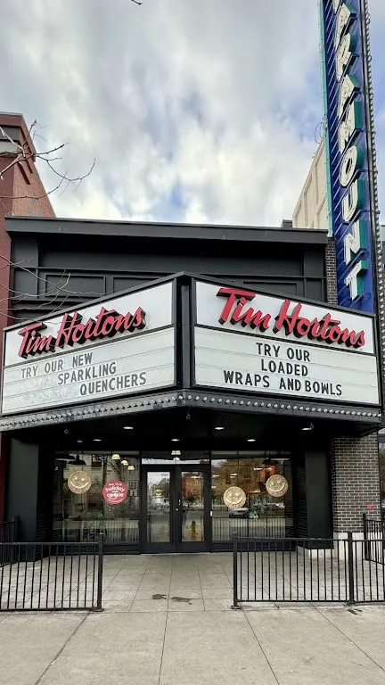 Tim Hortons storefront and interior at 1901 Harvey Ave, Kelowna, BC