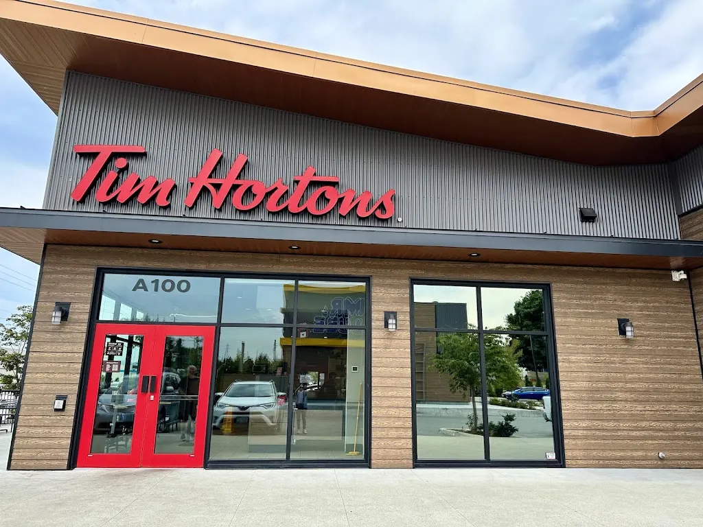 Tim Hortons storefront and interior at 9228 200th Street, Langley, BC