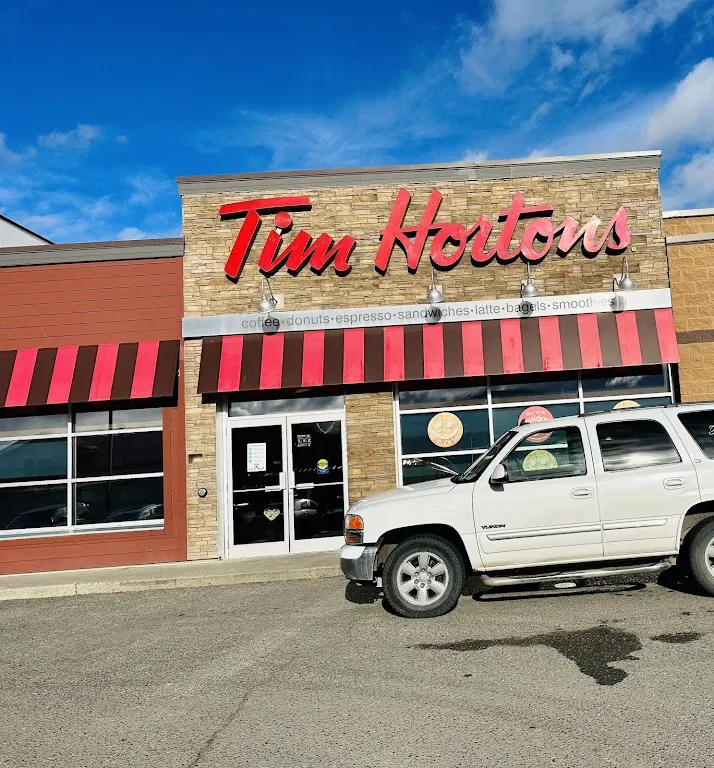 Tim Hortons storefront and interior at 3340 River Ranch Rd, Merritt, BC