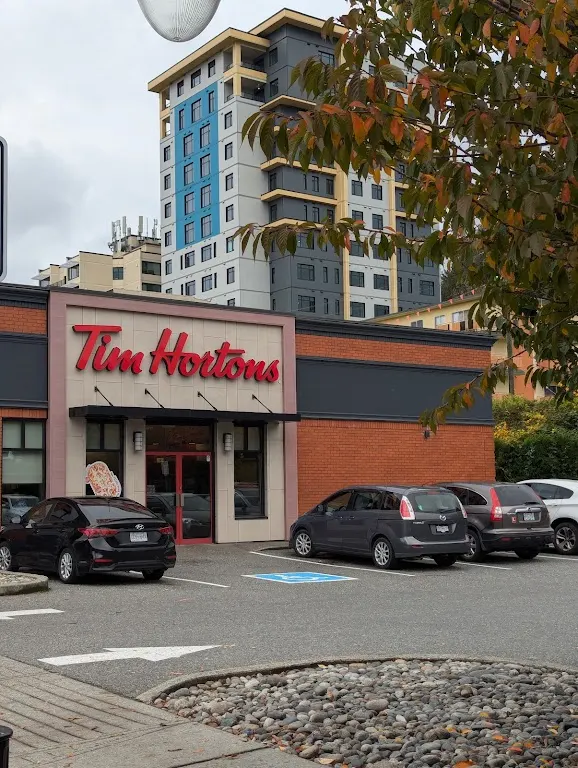 Tim Hortons storefront and interior at 33291 1st Ave, Mission, BC
